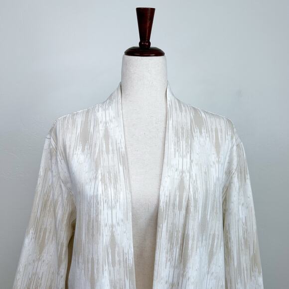 Sun + Stone Cotton Blend Tan Neutral Bohemian Cardigan Summer Cover-Up - Picture 3 of 8